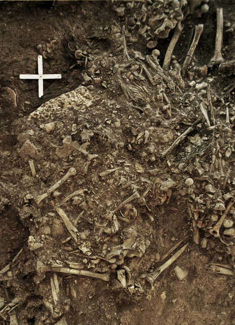 The grave in which the remains of a 20-year-old Neolithic woman were found.